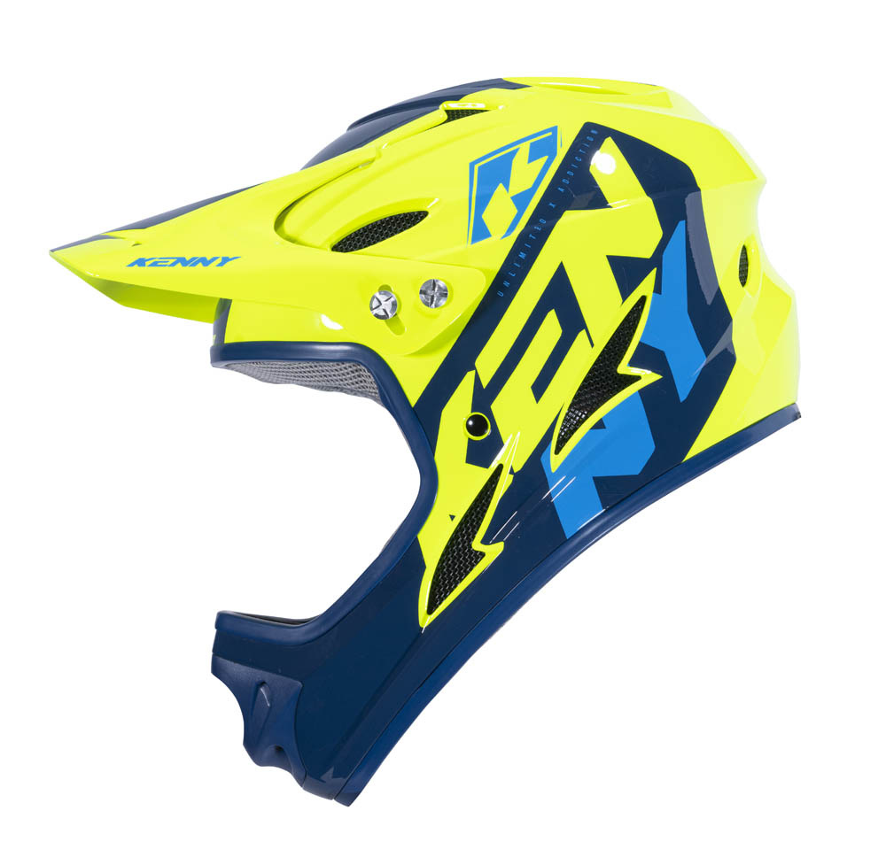 Graphic Downhill Helmet Neon Yellow